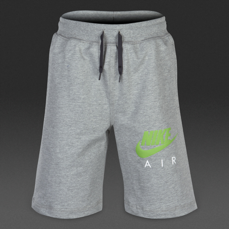 Nike Lightweight French Terry Shorts Dark Grey Heather/Action Green for Boys